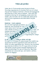 Livets utveckling - Läsförståelse + frågor (51 sidor)