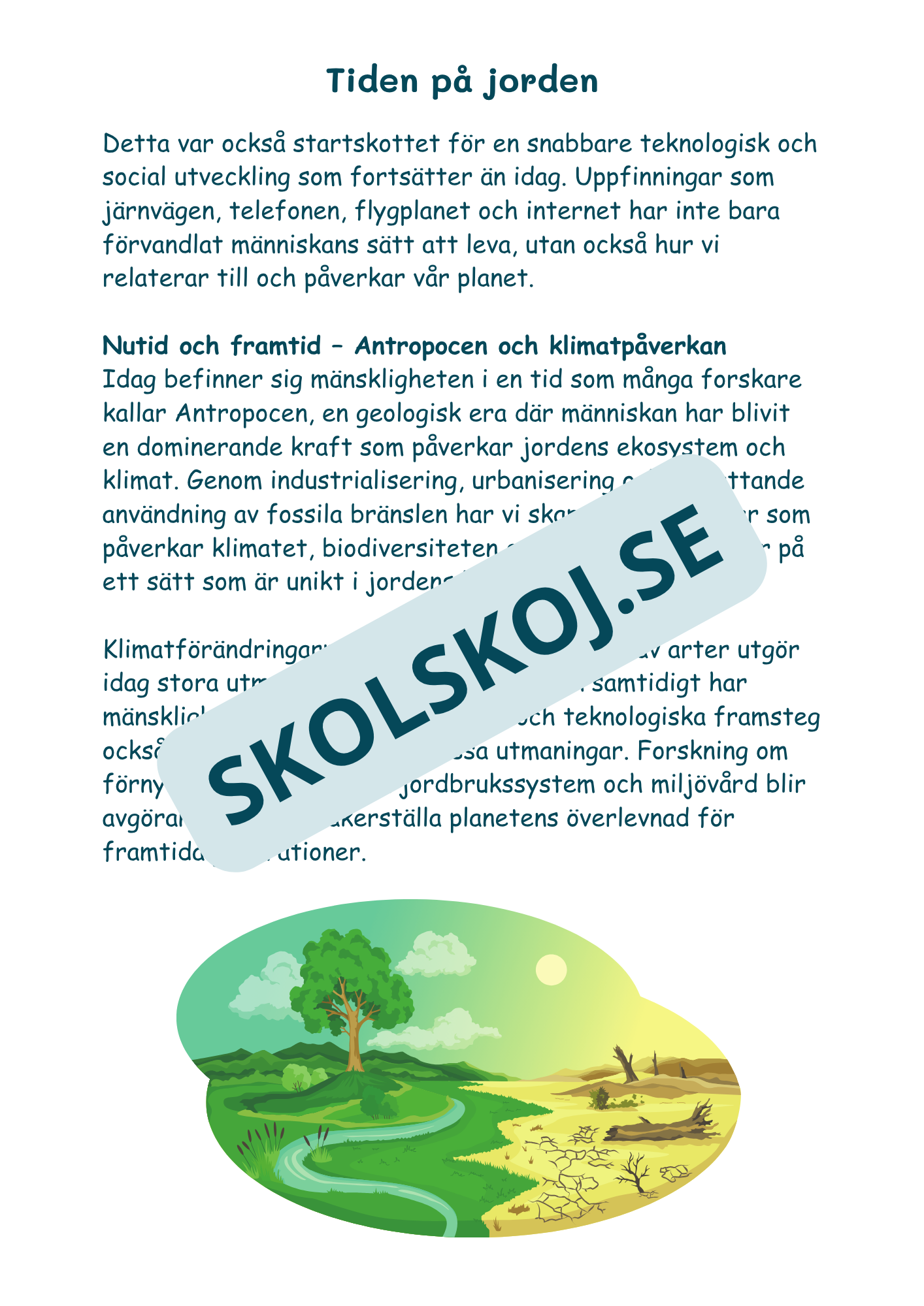 Livets utveckling - Läsförståelse + frågor (51 sidor)