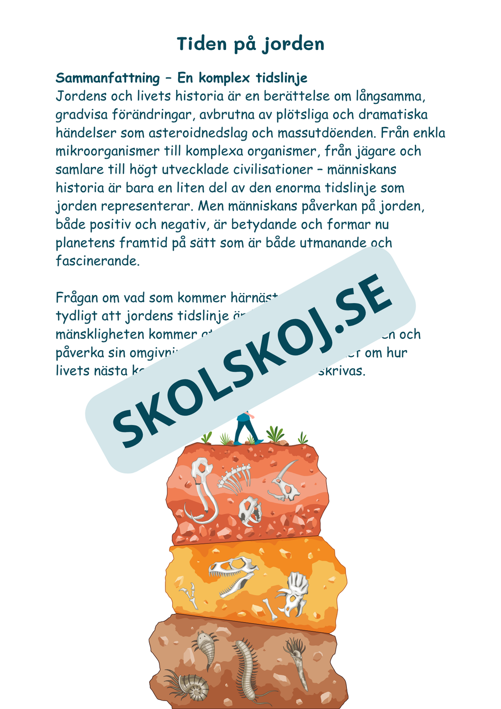 Livets utveckling - Läsförståelse + frågor (51 sidor)