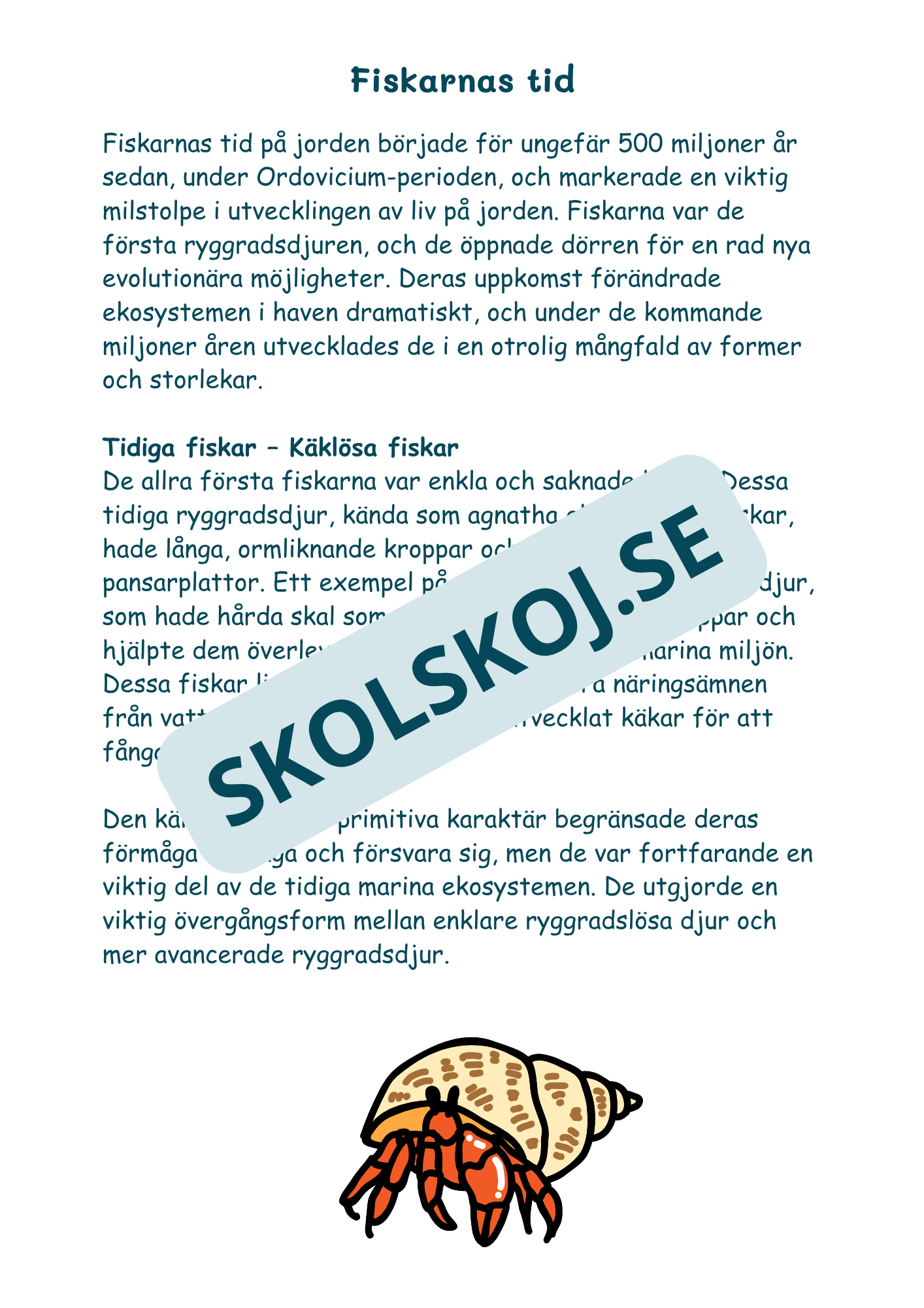 Livets utveckling - Läsförståelse + frågor (51 sidor)
