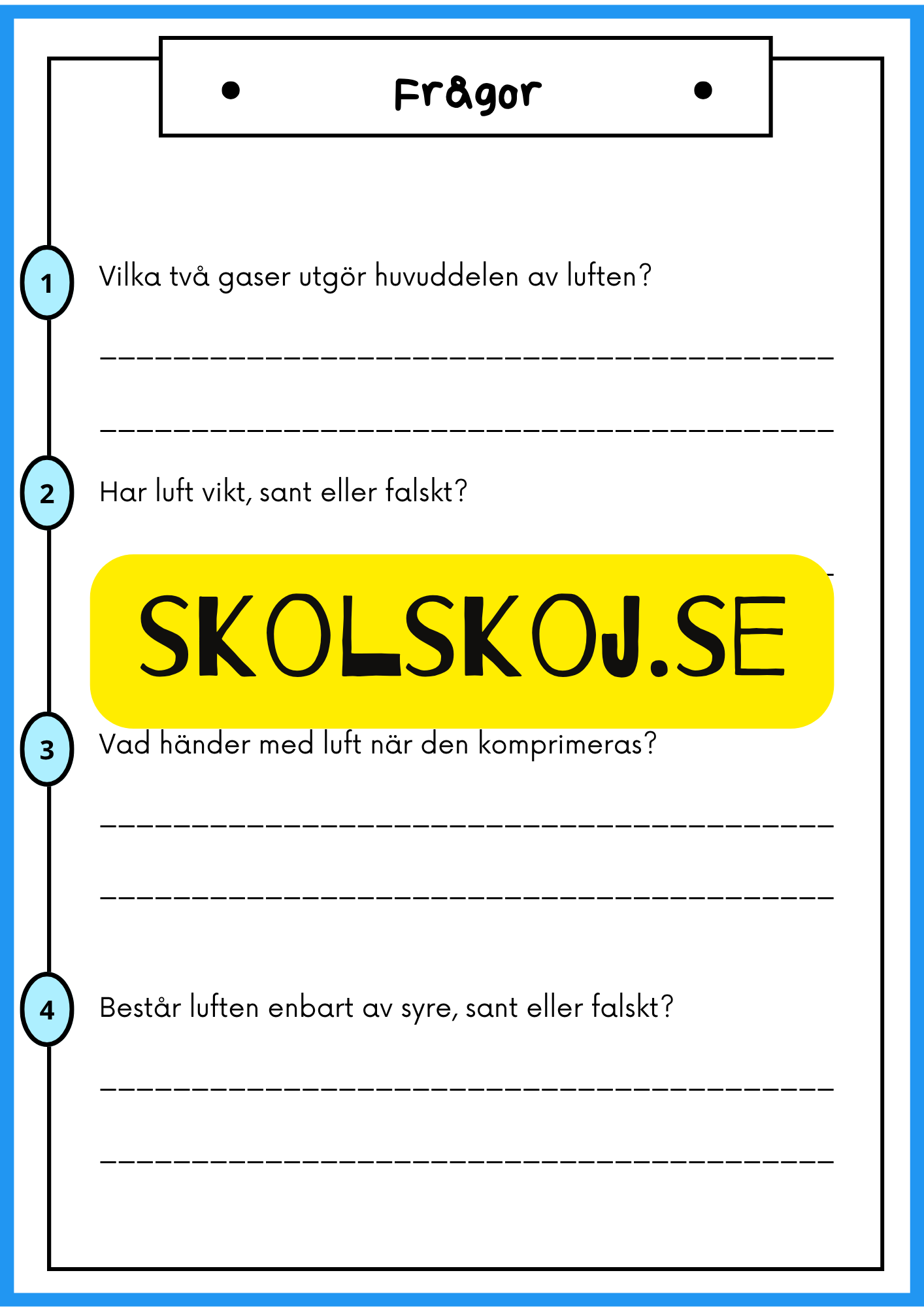 Luft vår osynliga resurs - Årskurs 4 - 6