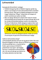 Luft vår osynliga resurs - Årskurs 4 - 6