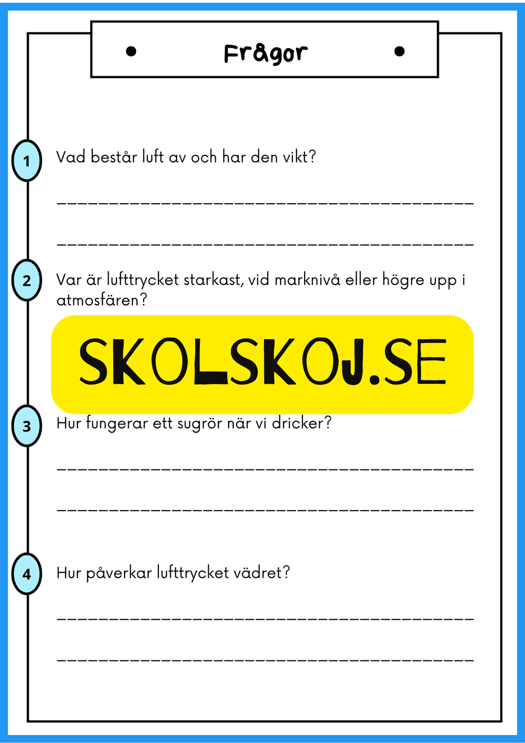 Luft vår osynliga resurs - Årskurs 4 - 6