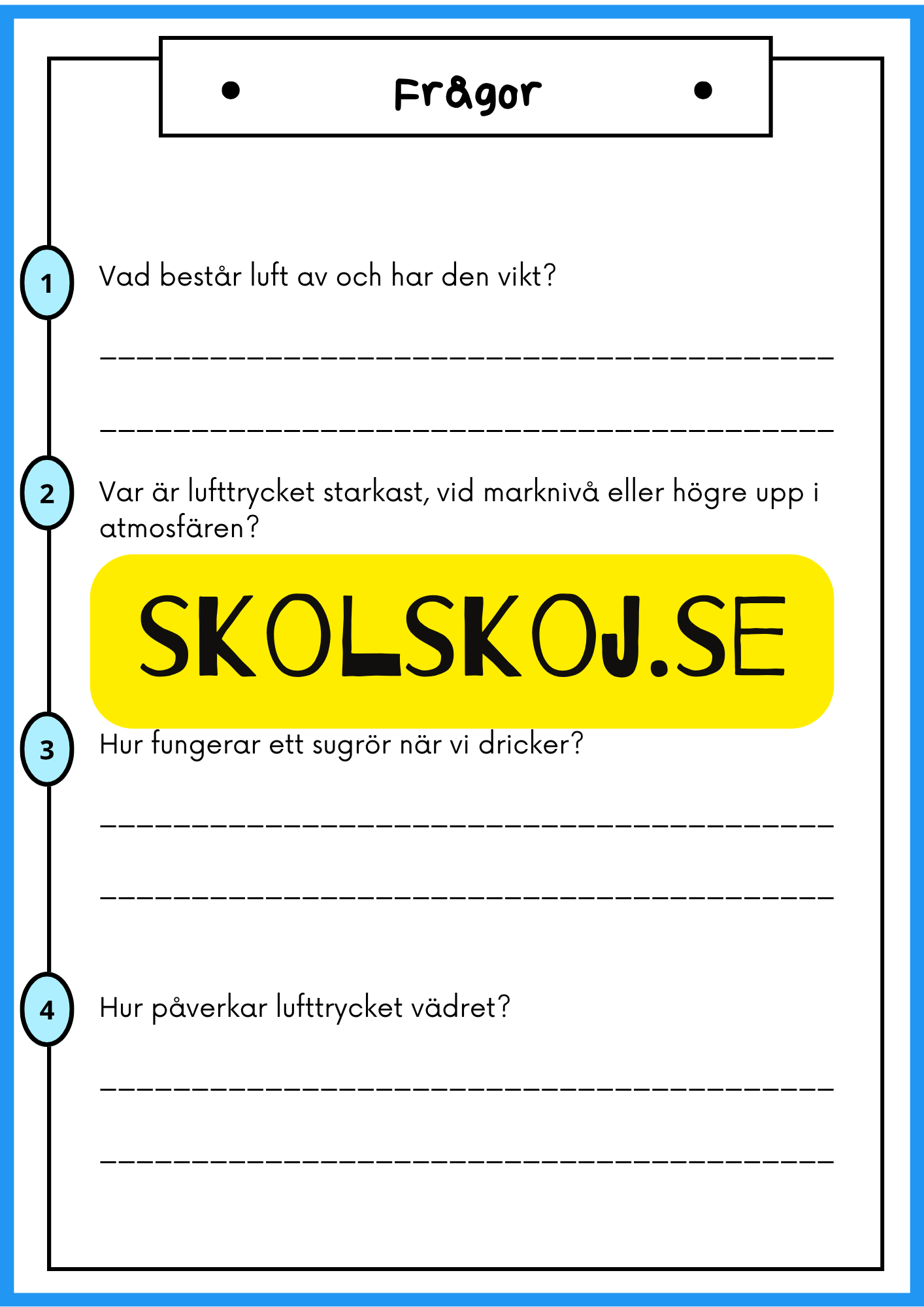 Luft vår osynliga resurs - Årskurs 4 - 6