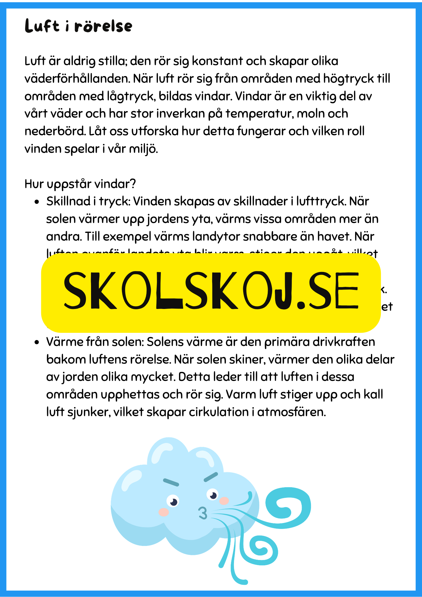 Luft vår osynliga resurs - Årskurs 4 - 6
