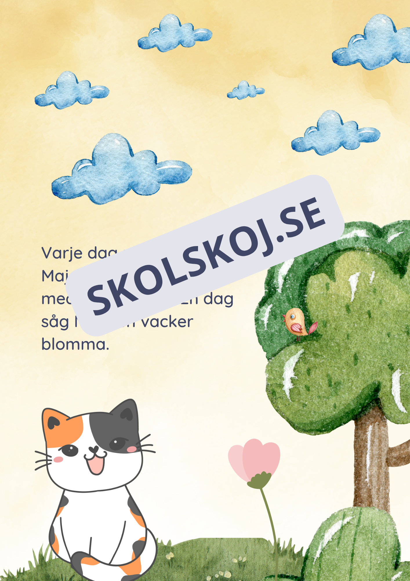 Maja och den vackra blomman - Läsförståelse