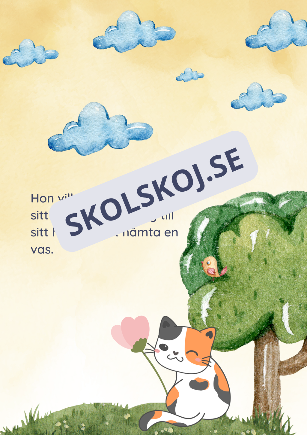 Maja och den vackra blomman - Läsförståelse