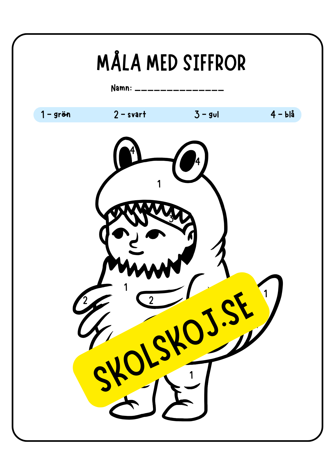 Måla med siffror - Häfte