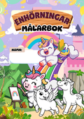 Målarbok - Enhörningar - 51 sidor