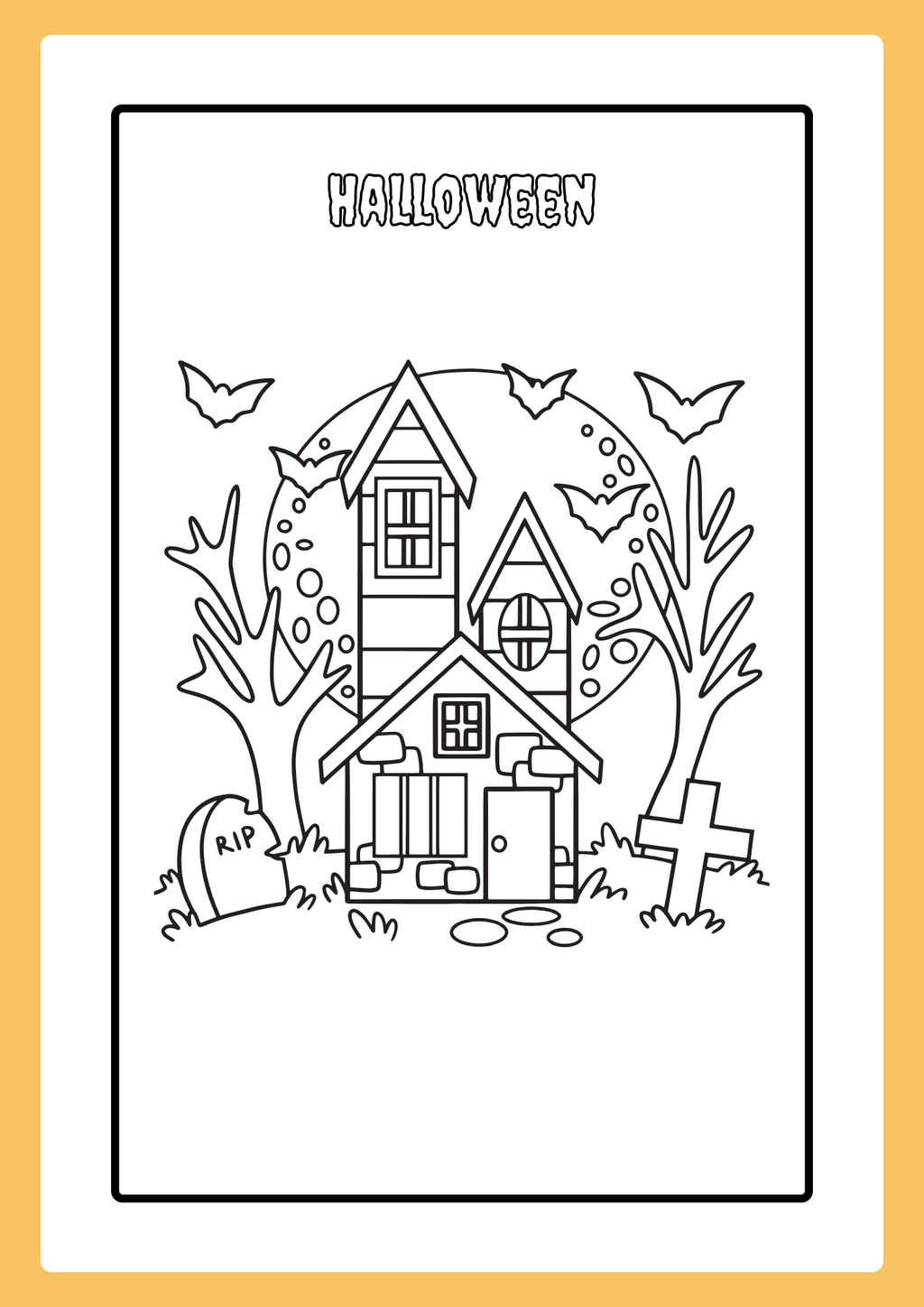 Målarbok - Halloween (20 sidor)