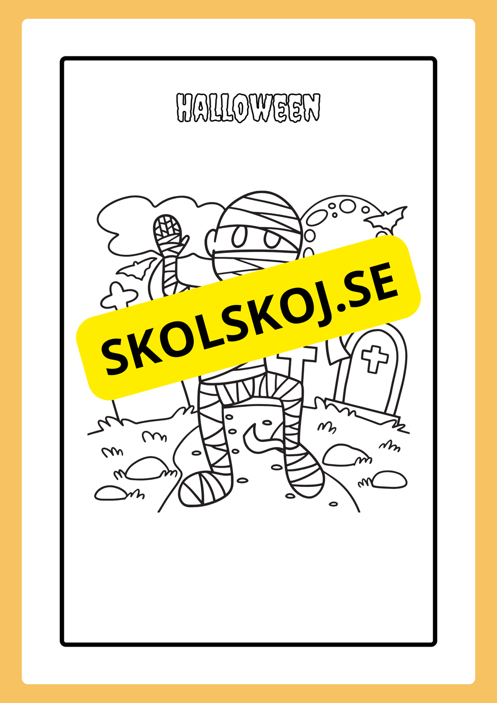 Målarbok - Halloween (20 sidor)