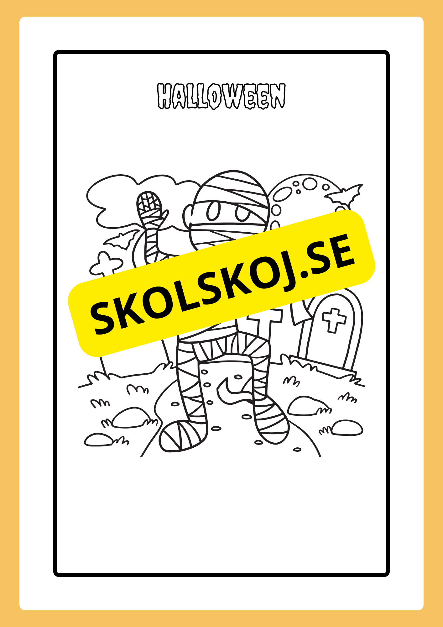 Målarbok - Halloween (20 sidor)