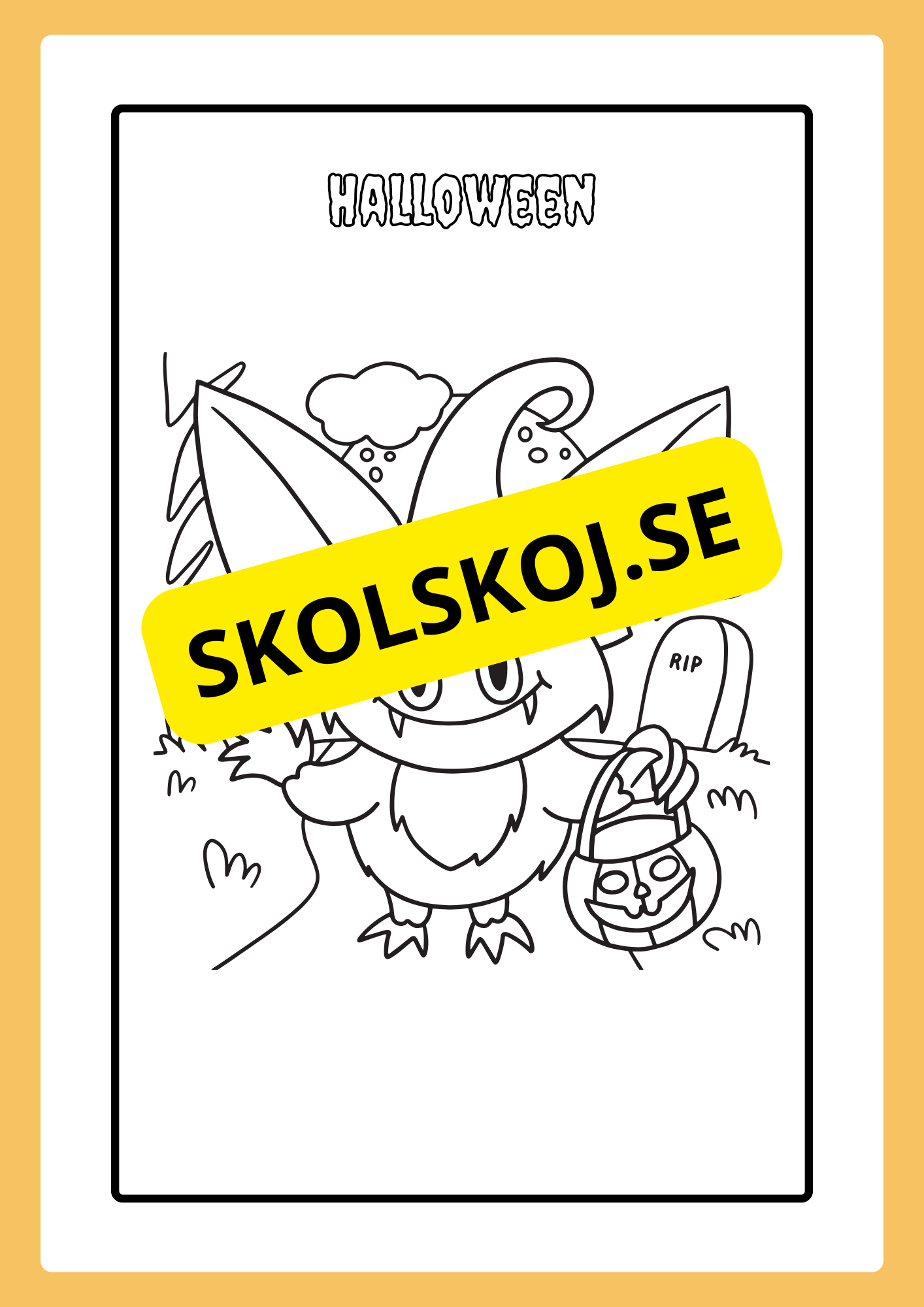 Målarbok - Halloween (20 sidor)