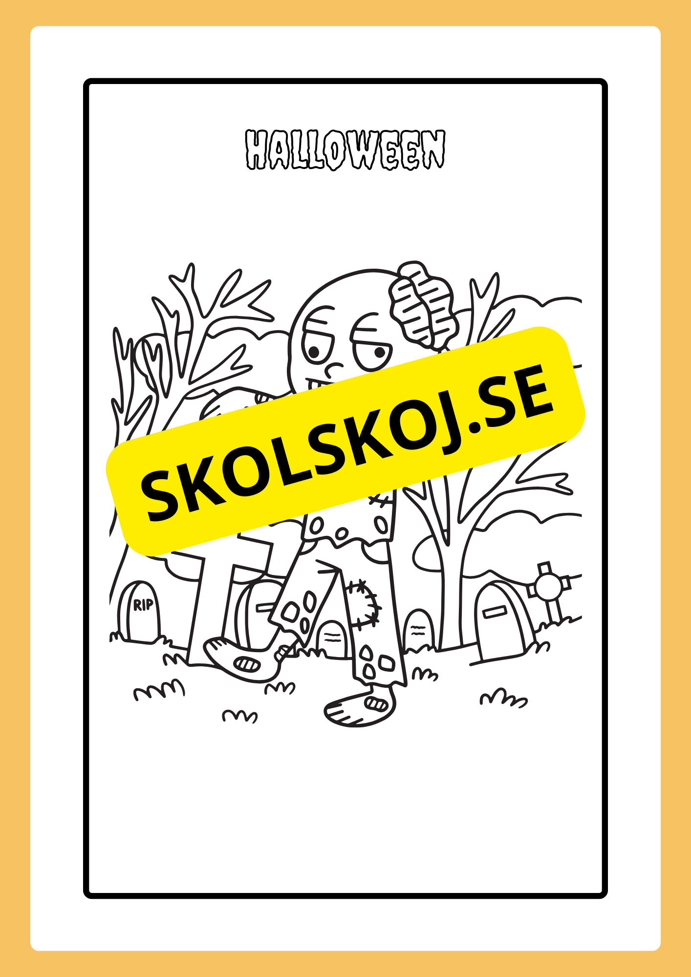 Målarbok - Halloween (20 sidor)
