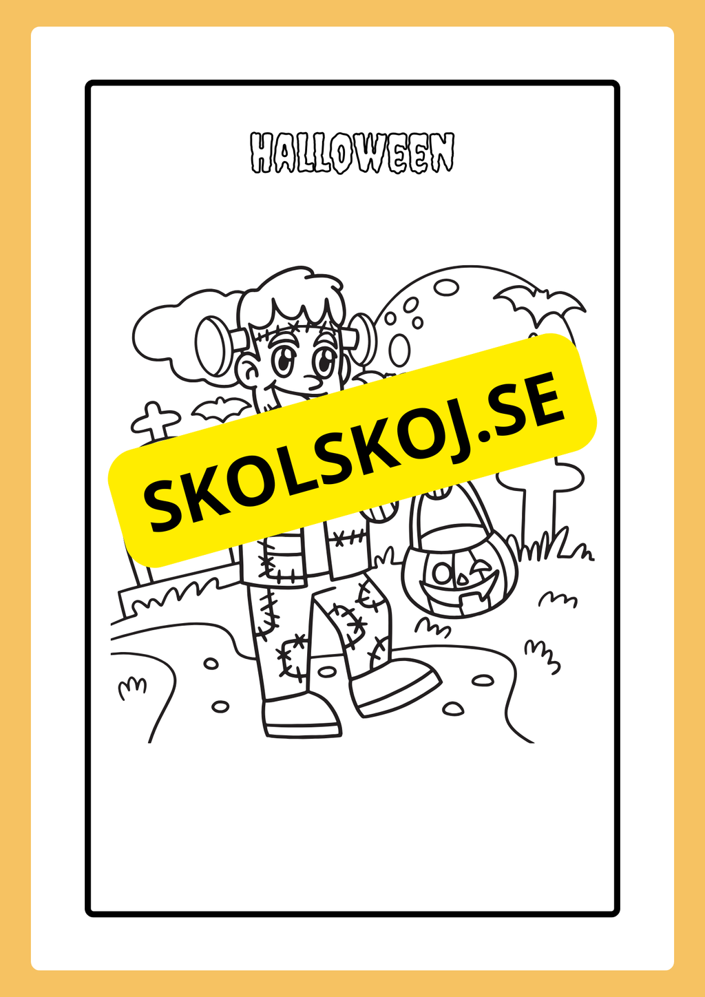 Målarbok - Halloween (20 sidor)