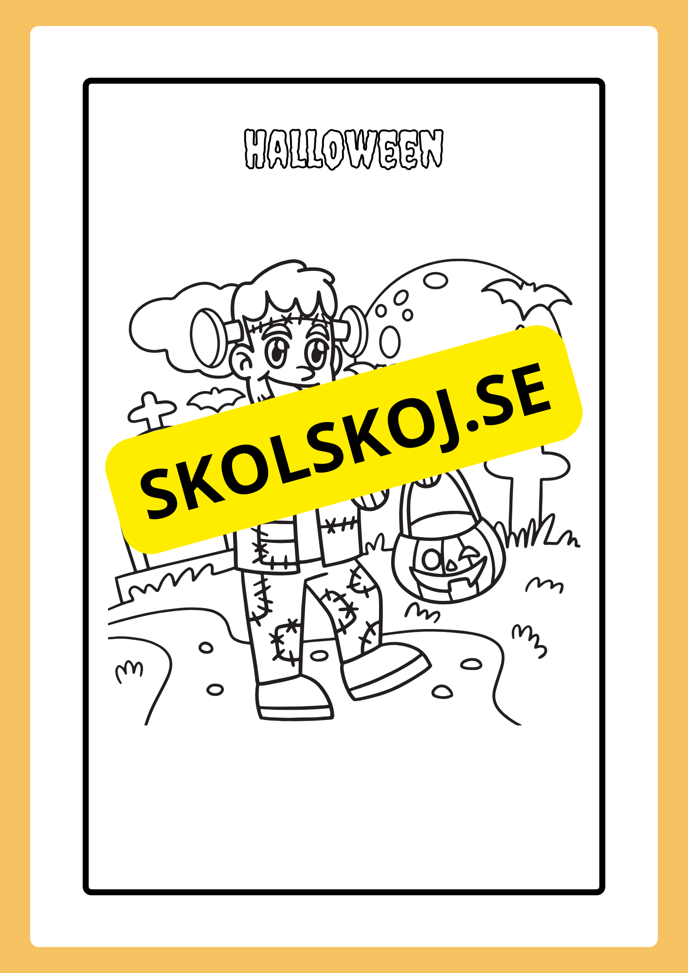 Målarbok - Halloween (20 sidor)