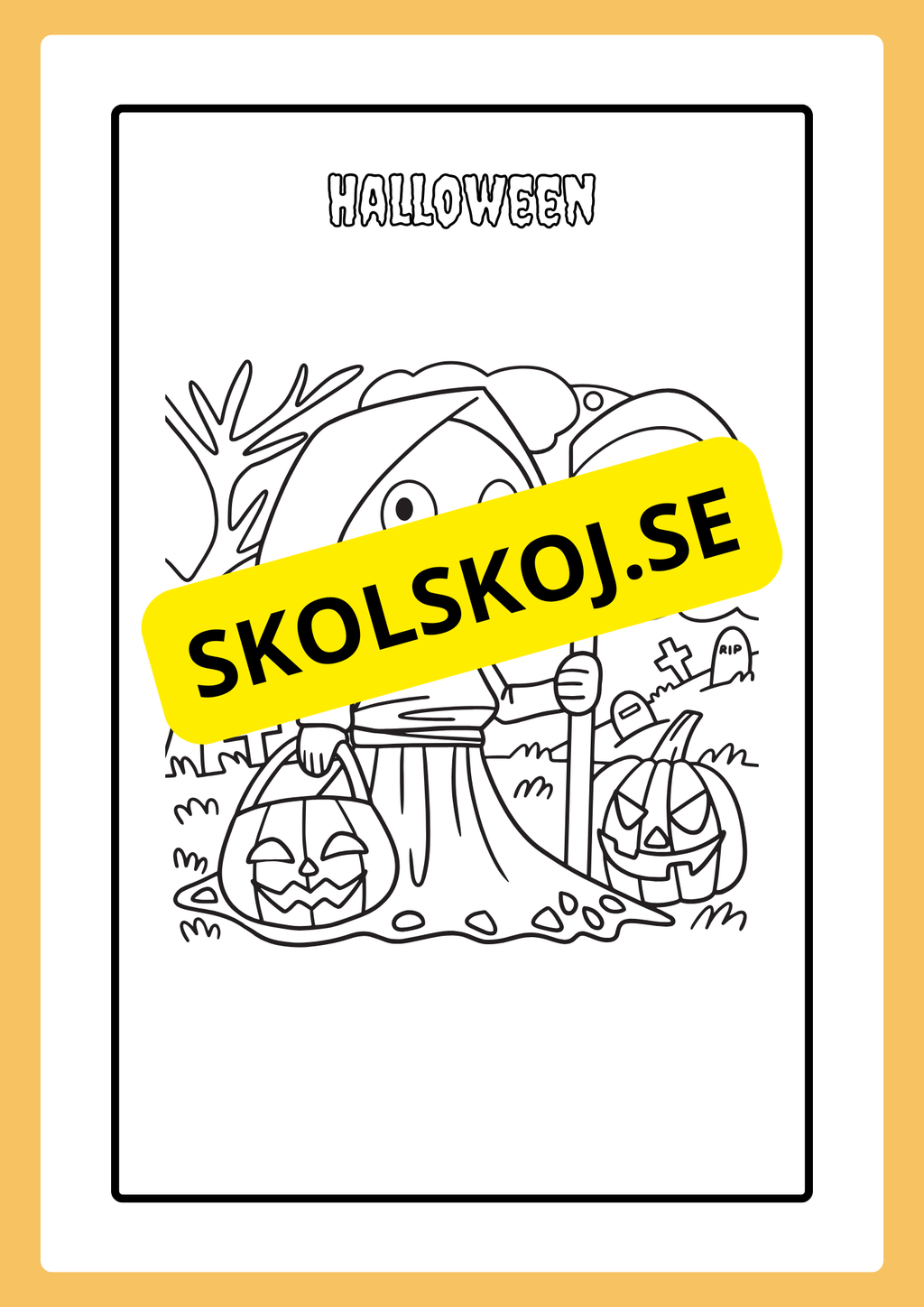 Målarbok - Halloween (20 sidor)
