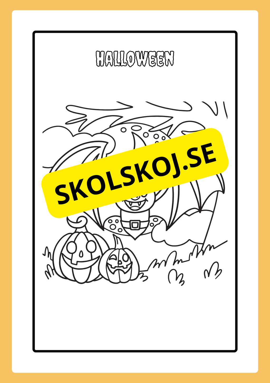 Målarbok - Halloween (20 sidor)