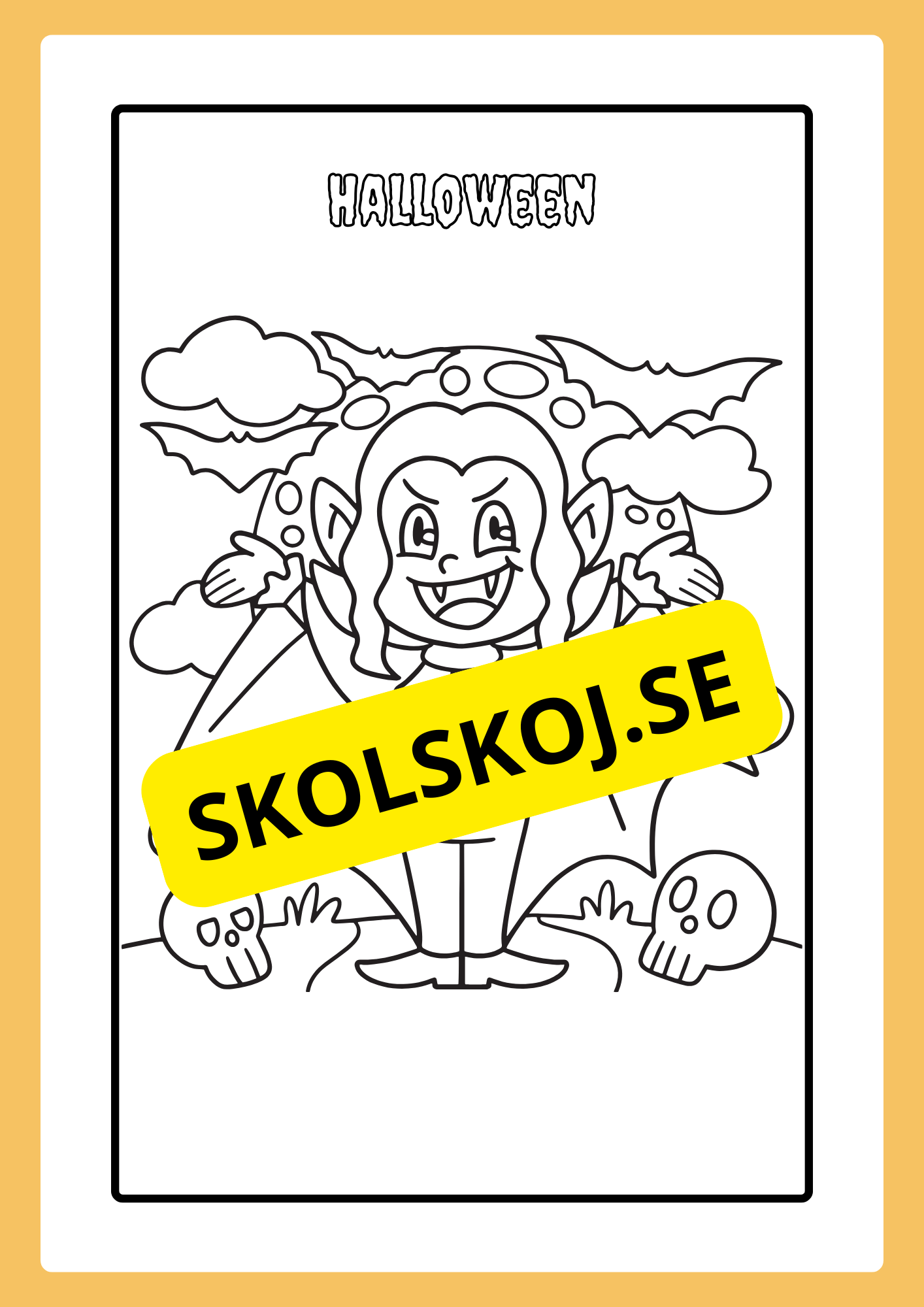 Målarbok - Halloween (20 sidor)