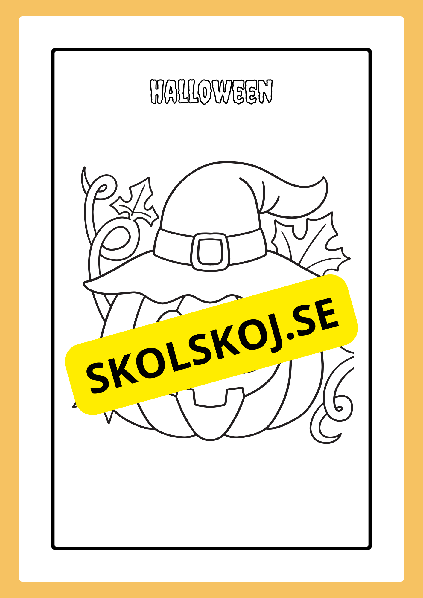 Målarbok - Halloween (20 sidor)