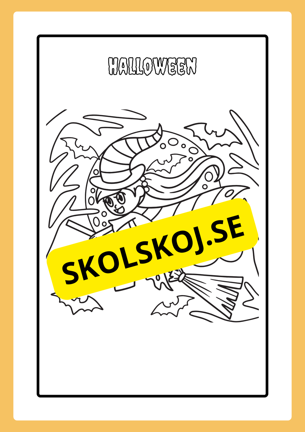 Målarbok - Halloween (20 sidor)