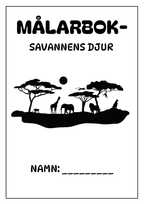 Målarbok - Savannens djur