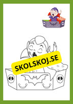 Målarbok halloween (11 sidor)