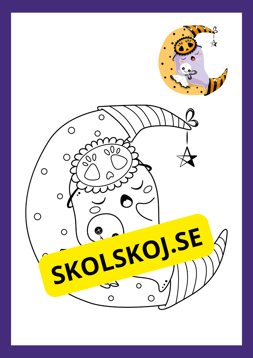Målarbok halloween (11 sidor)