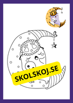 Målarbok halloween (11 sidor)