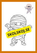 Målarbok halloween (11 sidor)