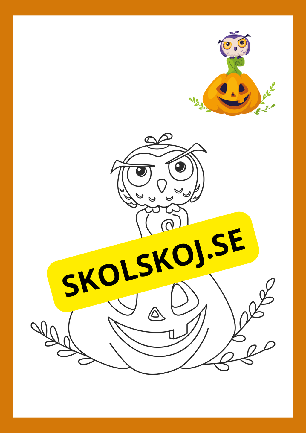 Målarbok halloween (11 sidor)