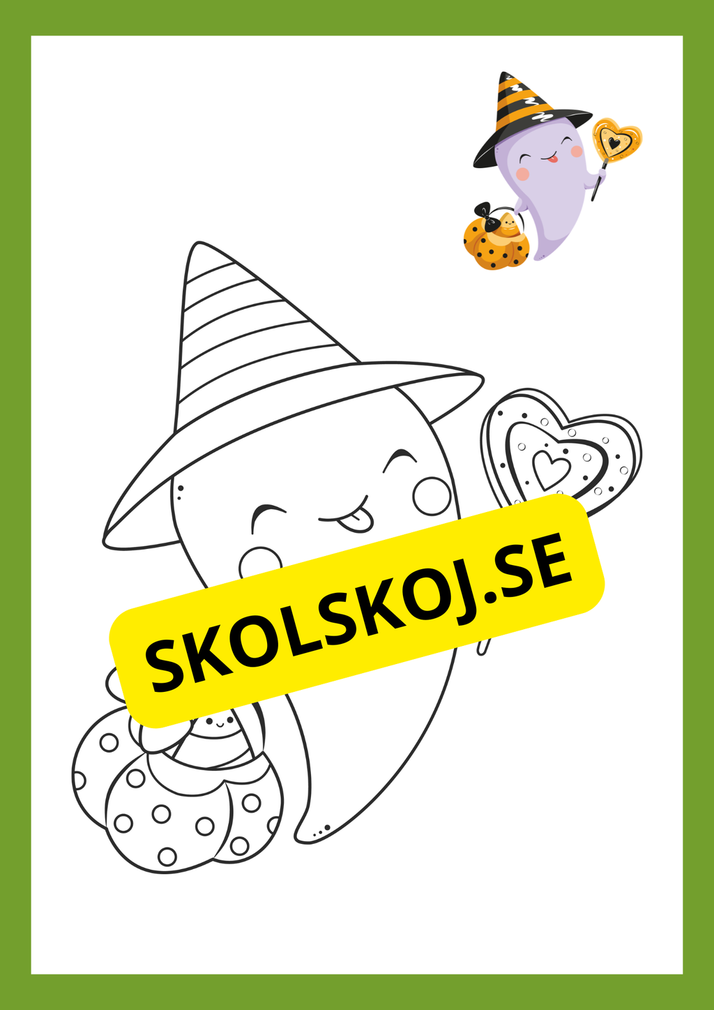 Målarbok halloween (11 sidor)
