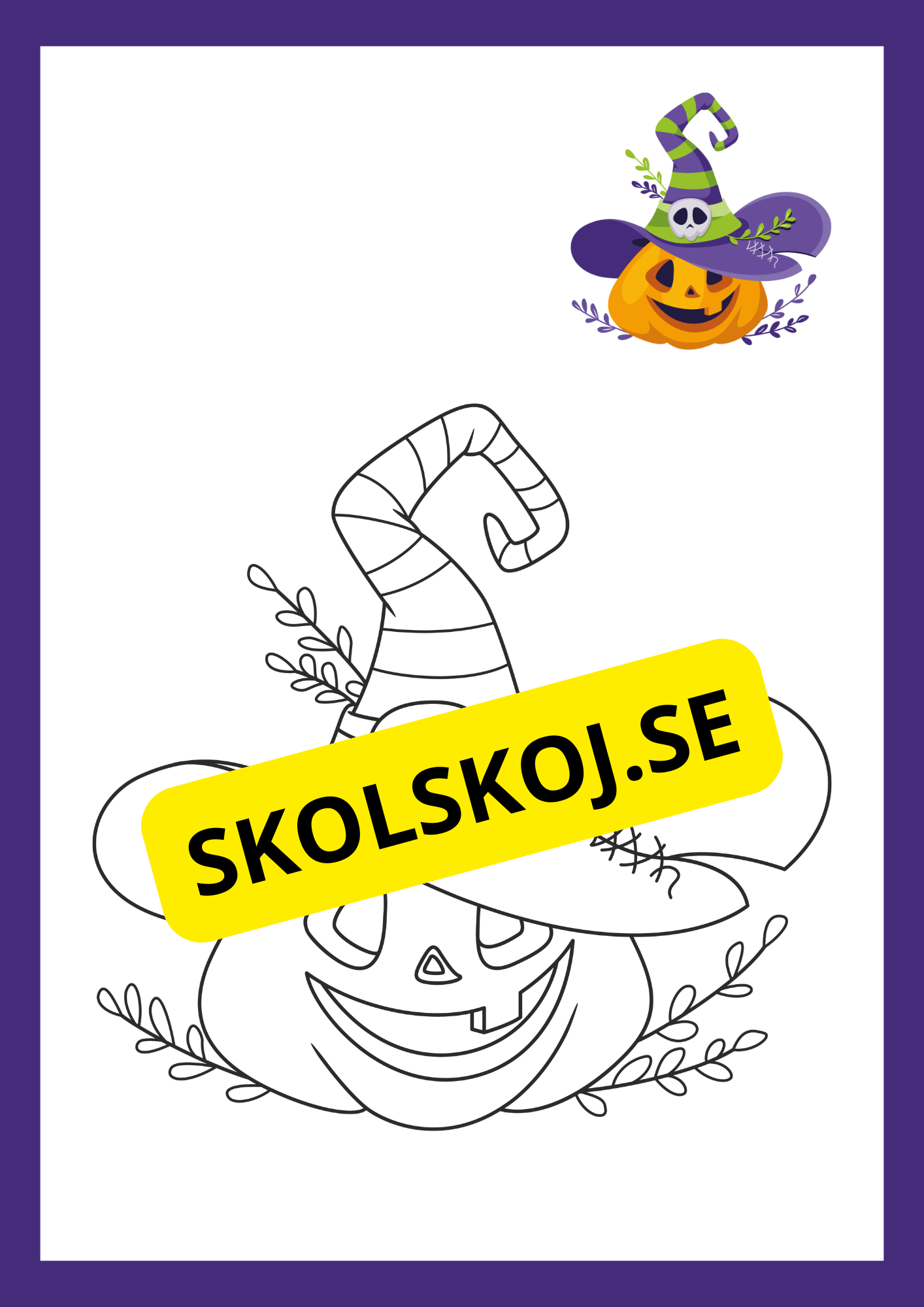 Målarbok halloween (11 sidor)