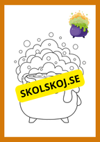 Målarbok halloween (11 sidor)