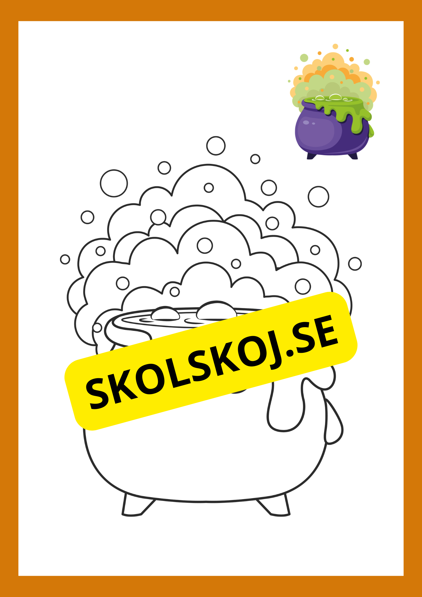 Målarbok halloween (11 sidor)