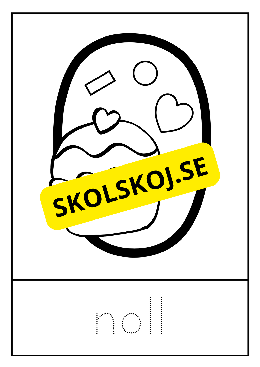 Målarbok siffror 0 - 9
