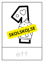 Målarbok siffror 0 - 9