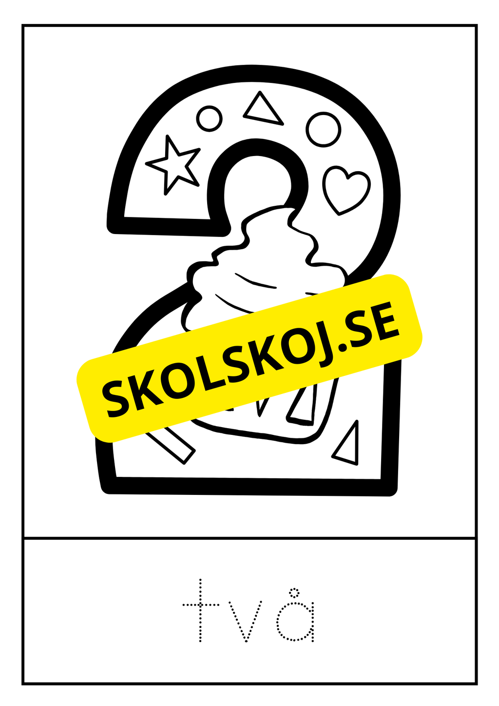 Målarbok siffror 0 - 9