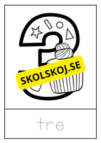 Målarbok siffror 0 - 9