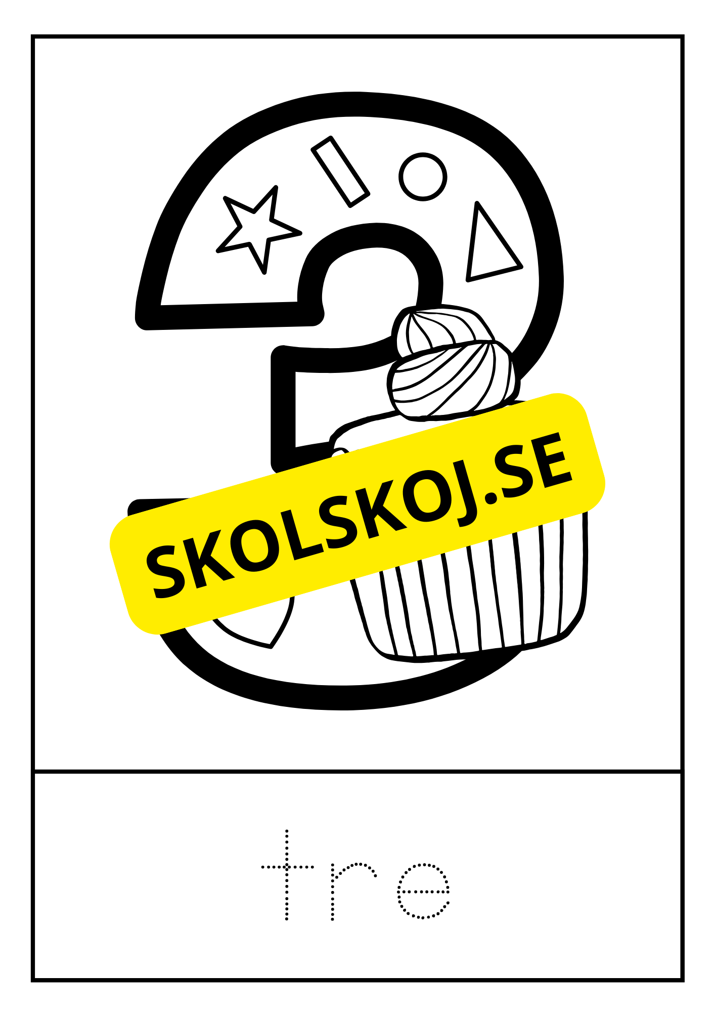 Målarbok siffror 0 - 9