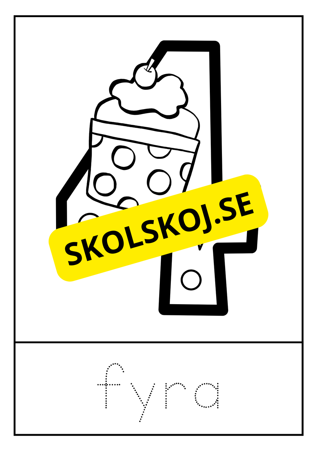 Målarbok siffror 0 - 9