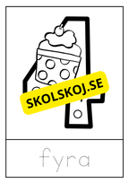Målarbok siffror 0 - 9