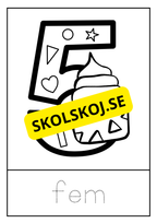 Målarbok siffror 0 - 9