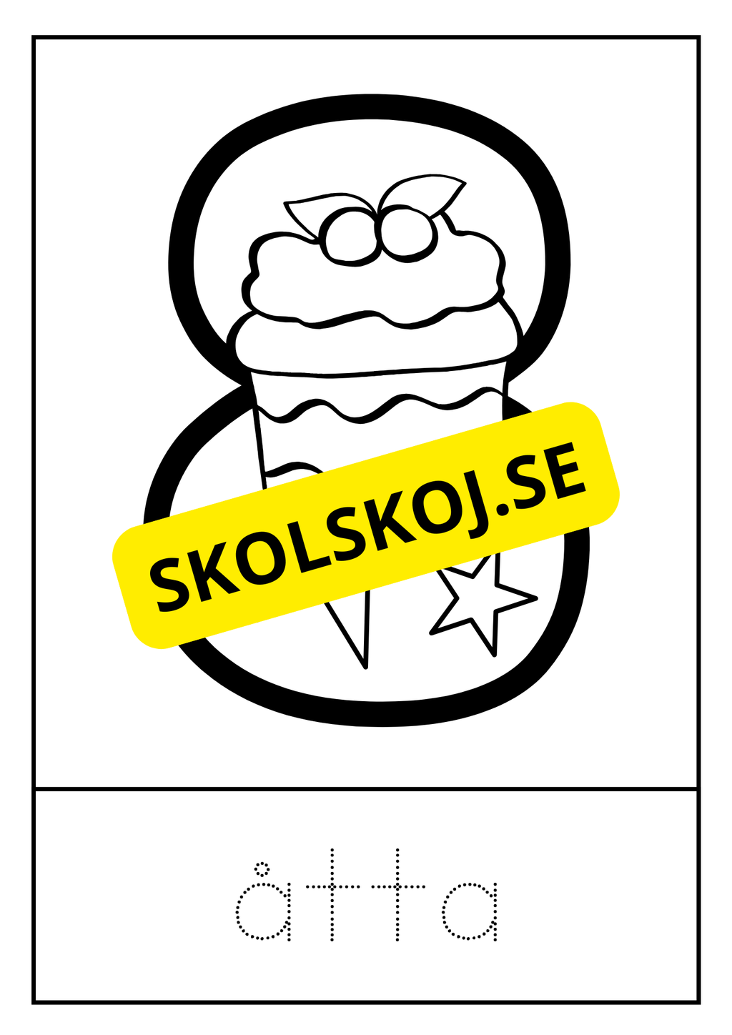 Målarbok siffror 0 - 9
