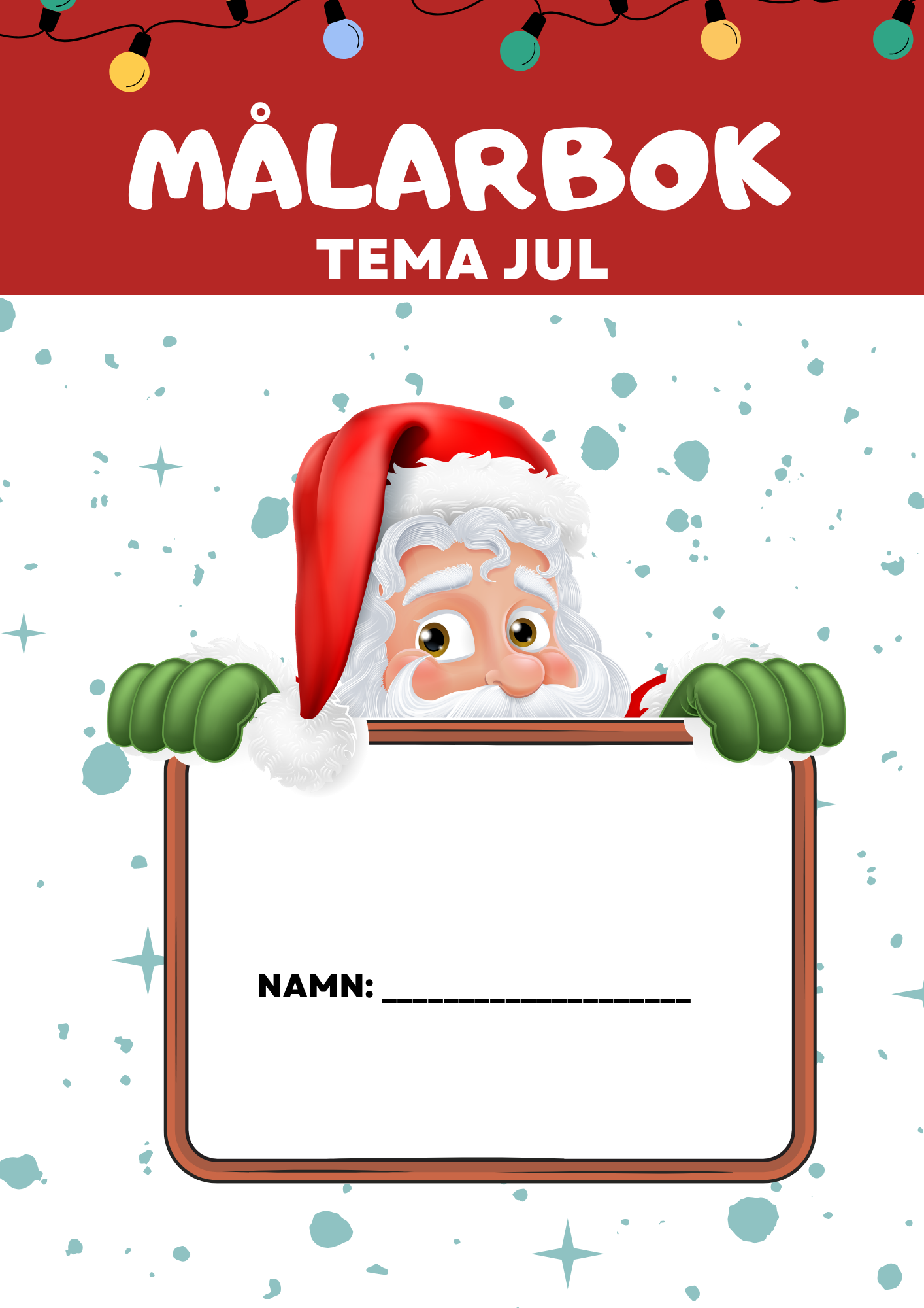 Målarbok tema jul