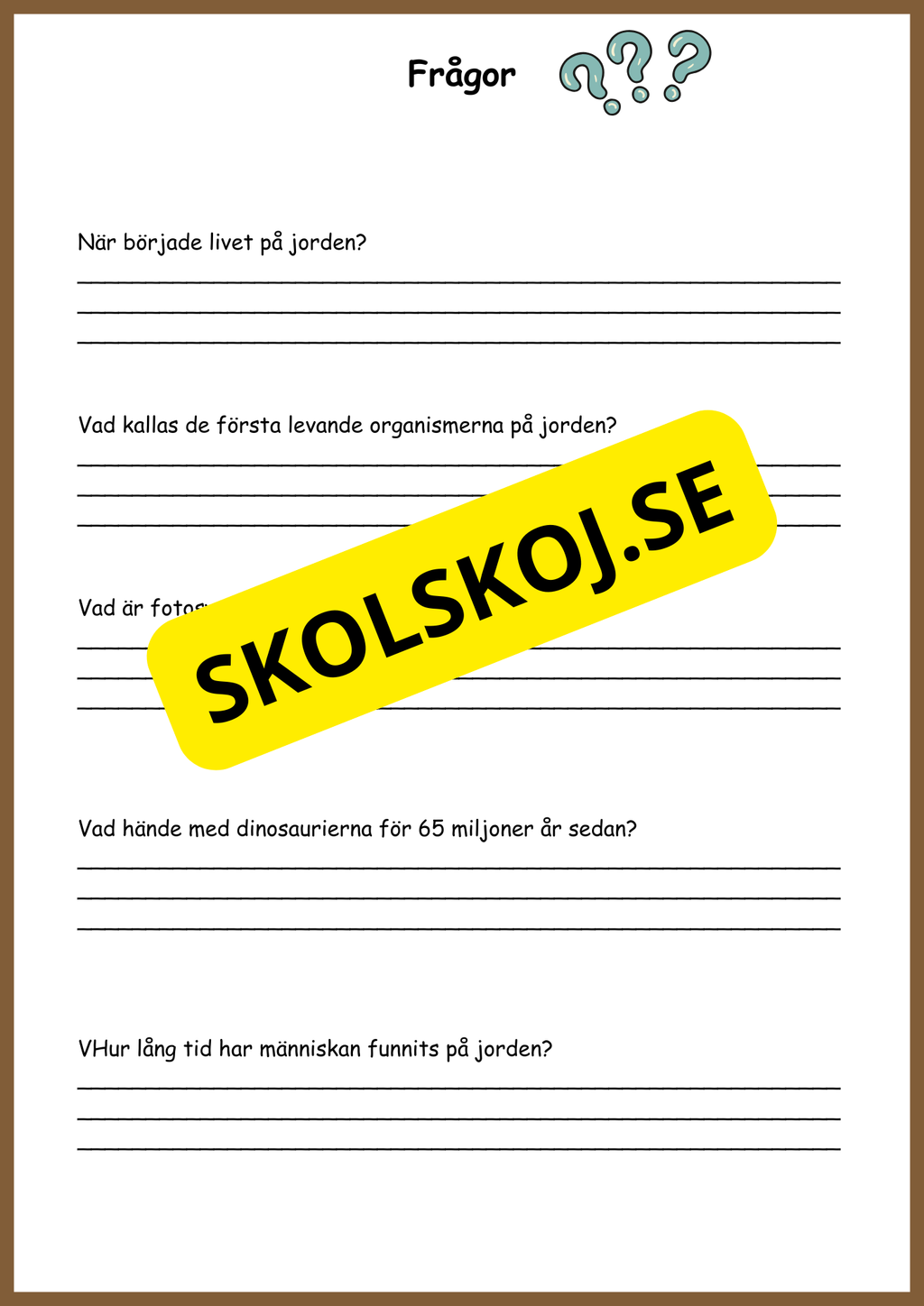 Människans evolution - Årskurs 5 - 6