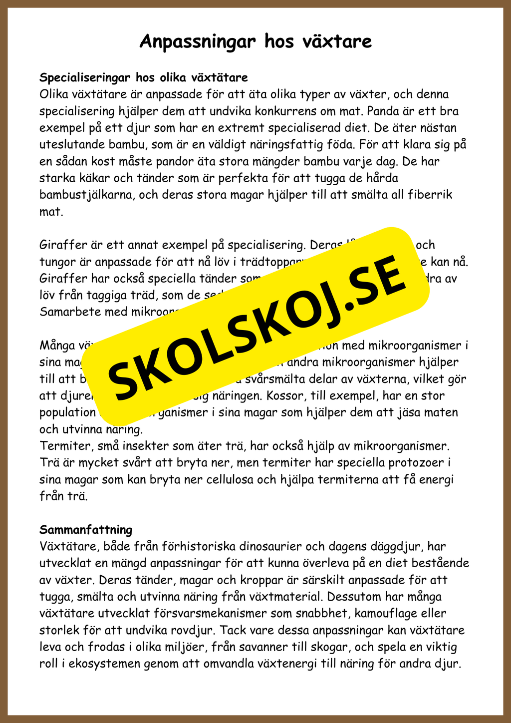 Människans evolution - Årskurs 5 - 6