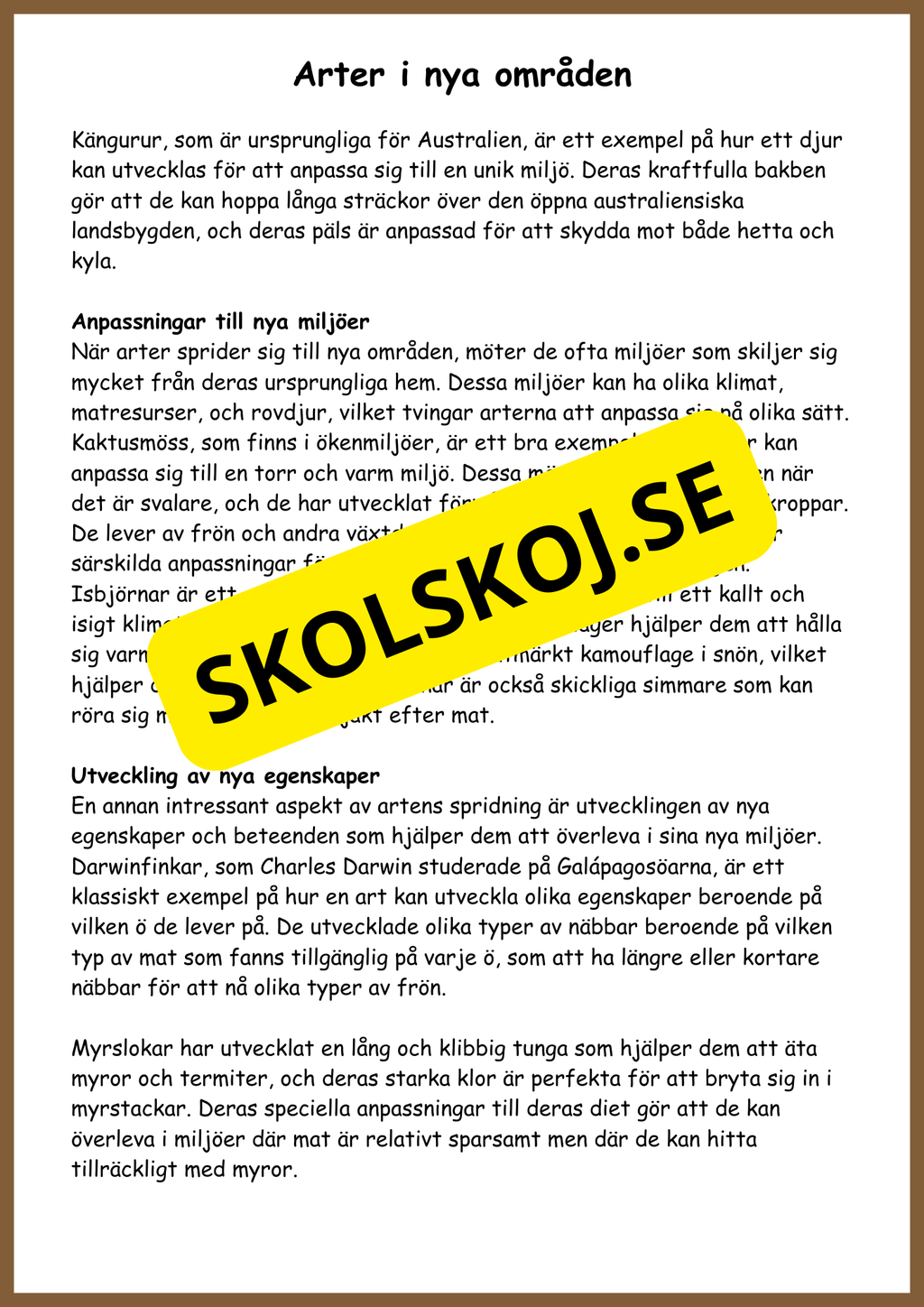 Människans evolution - Årskurs 5 - 6