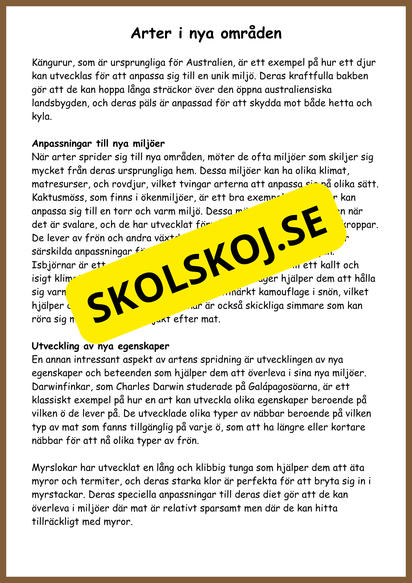 Människans evolution - Årskurs 5 - 6