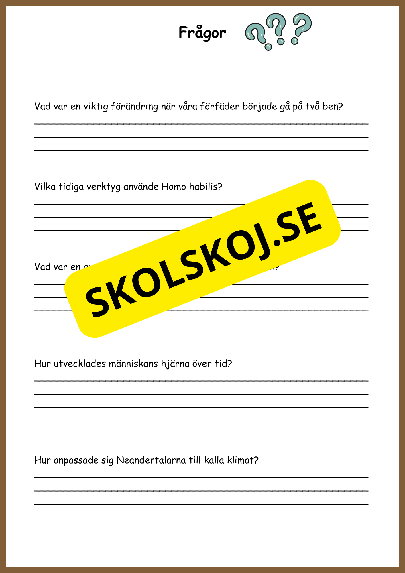 Människans evolution - Årskurs 5 - 6